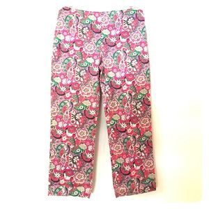 Bisou Bisou mod paisley pants pink purple